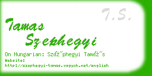 tamas szephegyi business card